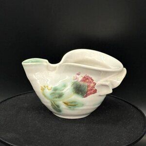 Vintage Tom Jones Handmade Stoneware Pottery Pinch Pot "Thistle" Creamer Signed